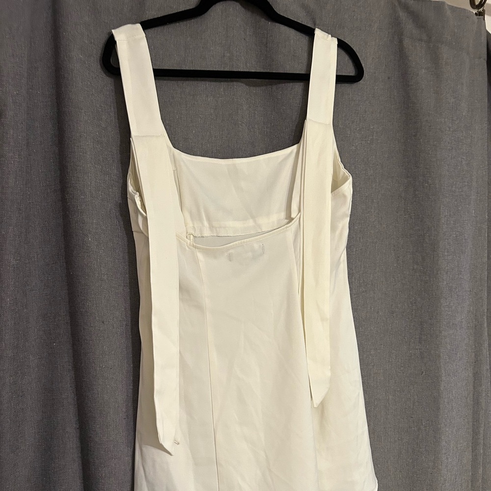 UO Bri Double Bow Satin Mini Dress - Picture 7 of 10